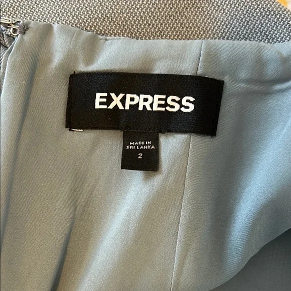 Express Gray Pencil Skirt Knee-Length Work - Picture 2 of 4